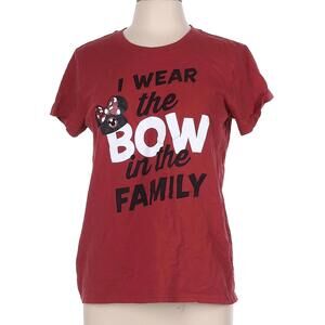 Disney Red Minnie T-Shirt Size L I Wear The Bow